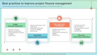 Best Practices To Improve Project Finance Management
