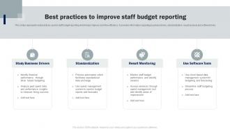 Best Practices To Improve Staff Budget Reporting