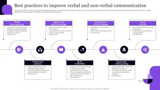 Best Practices To Improve Verbal And Non Verbal Communication
