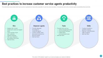 Best Practices To Increase Customer Service Agents Client Assistance Plan To Solve Issues Strategy SS V