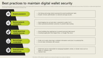 Best Practices To Maintain Digital Wallet Security Cashless Payment Adoption To Increase