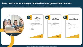 Best Practices To Manage Innovative Idea Generation Process