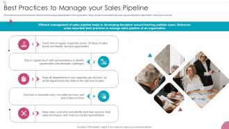 Best Practices To Manage Pipeline Sales Process Management To Increase Business Efficiency