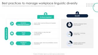 Best Practices To Manage Workplace Linguistic Diversity