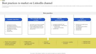 Best Practices To Market On Linkedin Brand Enhancement Marketing Strategy SS V
