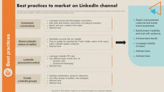 Best Practices To Market On LinkedIn Channel Record Label Marketing Plan To Enhance Strategy SS