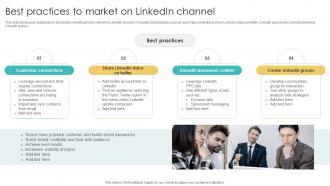 Best Practices To Market On Linkedin Channel Using Various Marketing Methods Strategy SS V