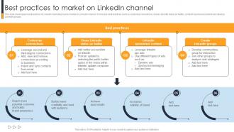 Best Practices To Market On Linkedin Implementing A Range Techniques To Growth Strategy SS V