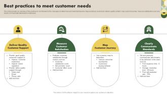 Best Practices To Meet Customer Needs Customer Research