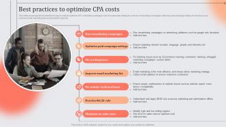 Best Practices To Optimize CPA Costs Role And Importance Of CPA In Digital Marketing