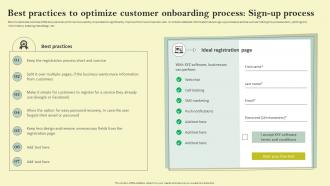 Best Practices To Optimize Customer Onboarding Process Reducing Customer Acquisition Cost