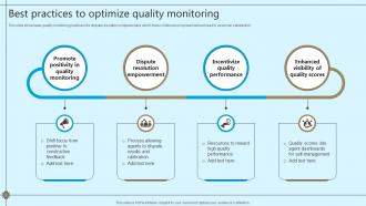 Best Practices To Optimize Quality Monitoring