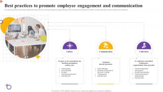 Best Practices To Promote Employee Engagement And Communication