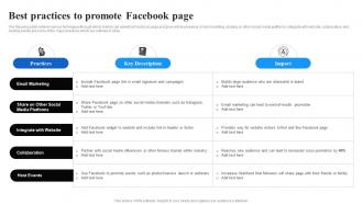 Best Practices To Promote Facebook Page Facebook Advertising Strategy SS V