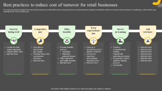 Best Practices To Reduce Cost Of Turnover For Retail Businesses