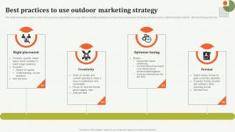 Best Practices To Use Outdoor Marketing Offline Marketing Guide To Increase Strategy SS