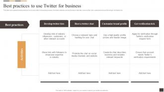Best Practices To Use Twitter For Business Applying Multiple Marketing Strategy SS V
