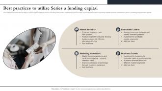 Best Practices To Utilize Series A Funding Capital