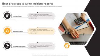 Best Practices To Write Incident Reports