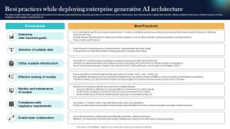 Best Practices While Deploying Enterprise Generative Top Generative AI Tools To Look For AI SS V