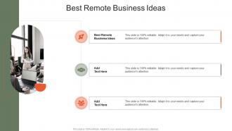 Best Remote Business Ideas In Powerpoint And Google Slides Cpb