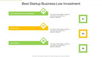 Best Startup Business Low Investment In Powerpoint And Google Slides Cpb