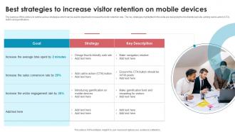Best Strategies To Increase Visitor Retention On Mobile Best Seo Strategies To Make Website Mobile Friendly