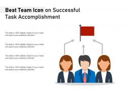 Best team icon on successful task accomplishment
