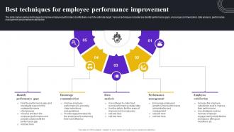 Best Techniques For Employee Performance Improvement