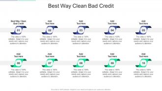 Best Way Clean Bad Credit In Powerpoint And Google Slides Cpb