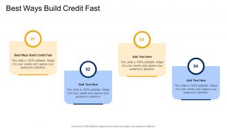 Best Ways Build Credit Fast In Powerpoint And Google Slides Cpb