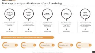 Best Ways To Analyze Effectiveness Of Email Marketing Applying Multiple Marketing Strategy SS V