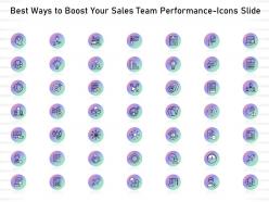 Best ways to boost your sales team performance icons slide ppt presentation templates
