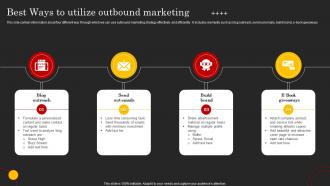 Best Ways To Utilize Outbound Marketing