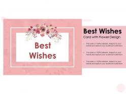 Best wishes card with flower design
