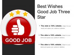 Best wishes good job three star