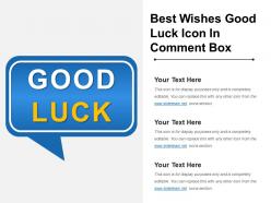 Best wishes good luck icon in comment box