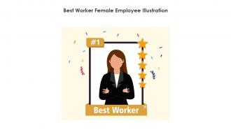 Best Worker Female Employee Illustration