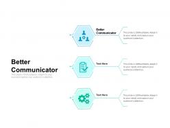 Better communicator ppt powerpoint presentation infographics background designs cpb