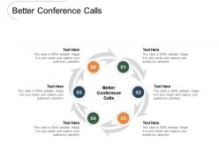 Better conference calls ppt powerpoint presentation outline graphics example cpb