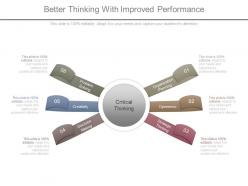 Better thinking with improved performance sample ppt slides