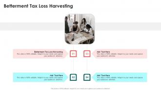 Betterment Tax Loss Harvesting In Powerpoint And Google Slides Cpb