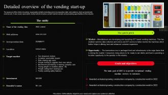 Beverage Vending Machine Detailed Overview Of The Vending Start Up BP SS