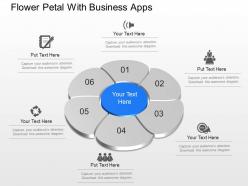 Bf Flower Petal With Business Apps Powerpoint Template Slide