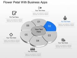 Bf flower petal with business apps powerpoint template slide