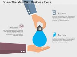 Bf share the idea with business icons flat powerpoint design