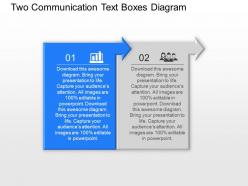 Bf two communication text boxes diagram powerpoint template slide