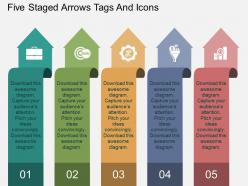 Bh five staged arrows tags and icons flat powerpoint design