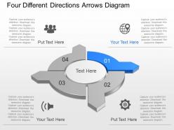 Bh four different directions arrows diagram powerpoint template slide