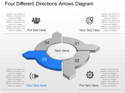 Bh four different directions arrows diagram powerpoint template slide